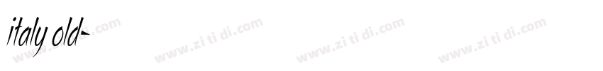 italy old字体转换
